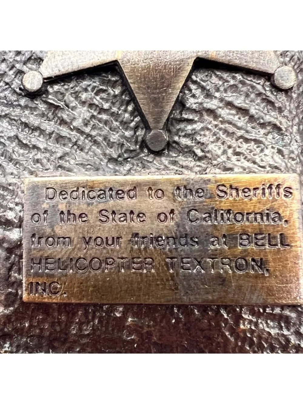 1992 Ventura County CSSA Sheriff Limited Edition Belt Buckle Bell Helicopter USA